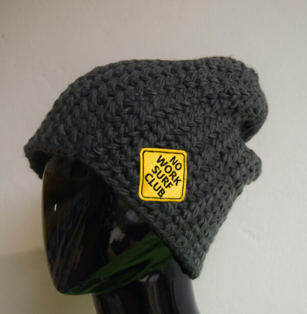 No Work beanie kootud carbon