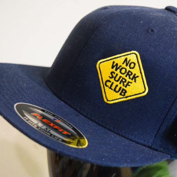 No Work Flexifit cap navy logo