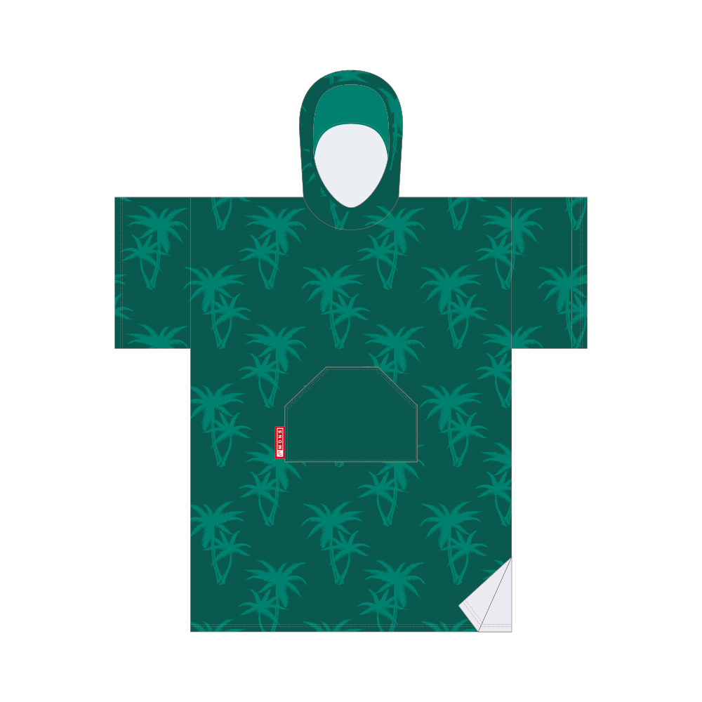 Madness Poncho Adult green roheline